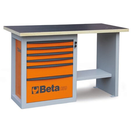 Beta Workbench w/1 Cabinet, 6 Drawer 59000003